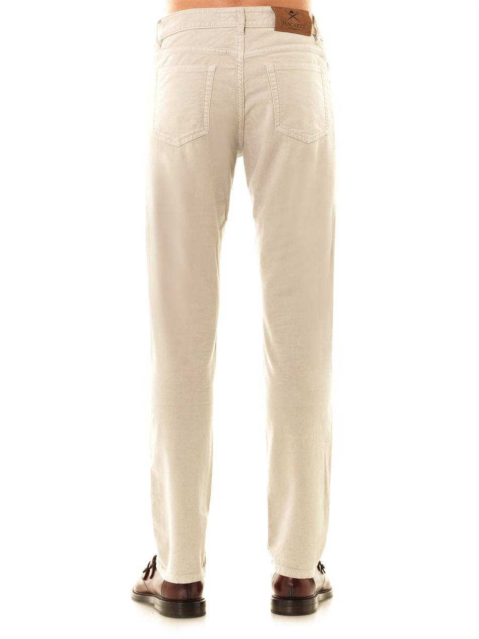 Lyst - Hackett Moleskin Trousers in Natural for Men