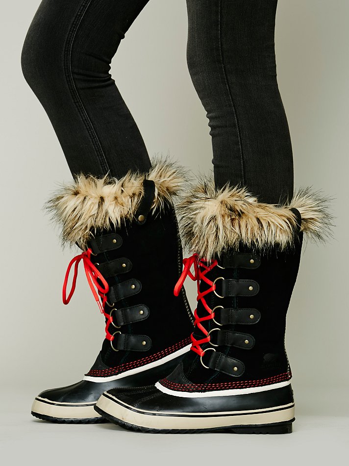Sorel Joan Of Arctic Boot in Black / Red (Red) - Lyst
