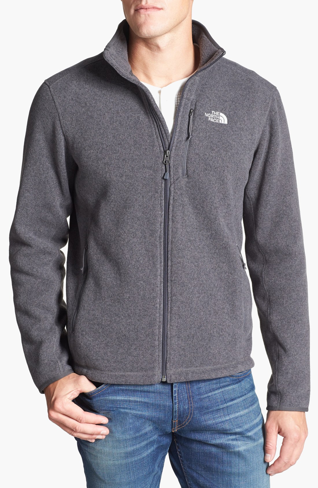 The north face Gordon Lyons Sweater Knit Fleece Jacket in Gray for Men ...