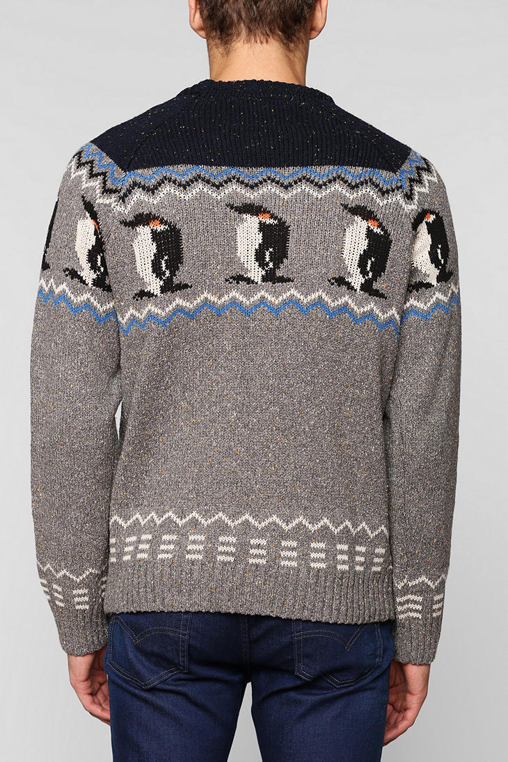 Lyst - Urban outfitters Character Hero Penguin Sweater in Gray for Men