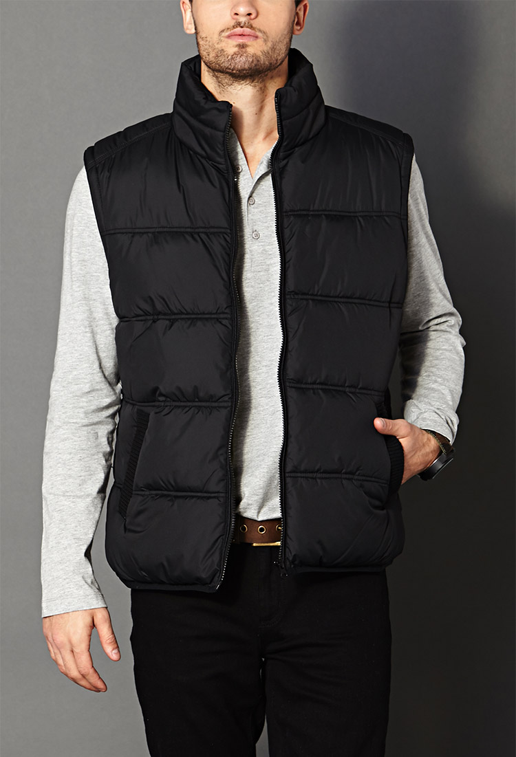 21men Favorite Puffer Vest in Black for Men | Lyst