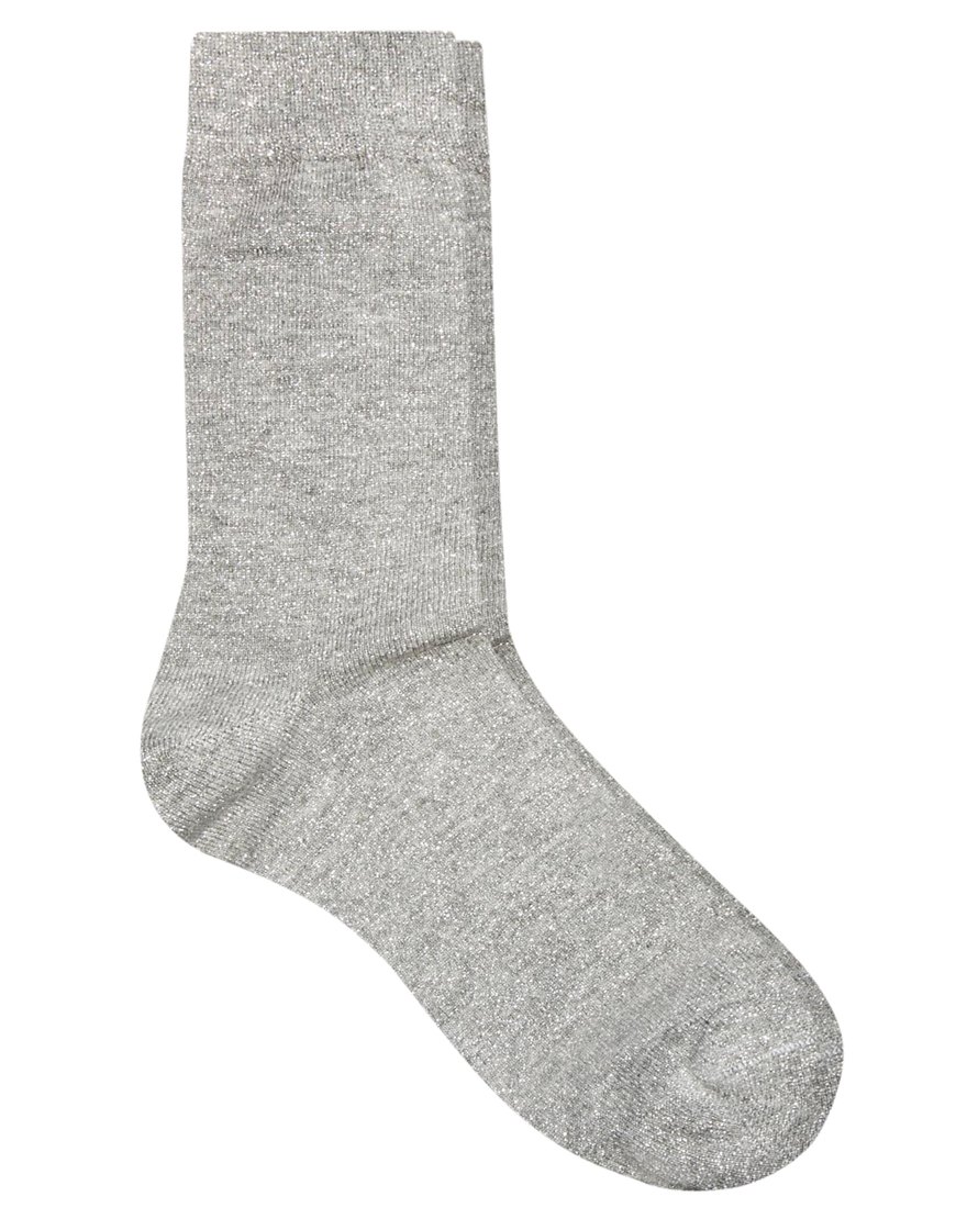 Lyst Asos Metallic Sock in Silver in Gray for Men