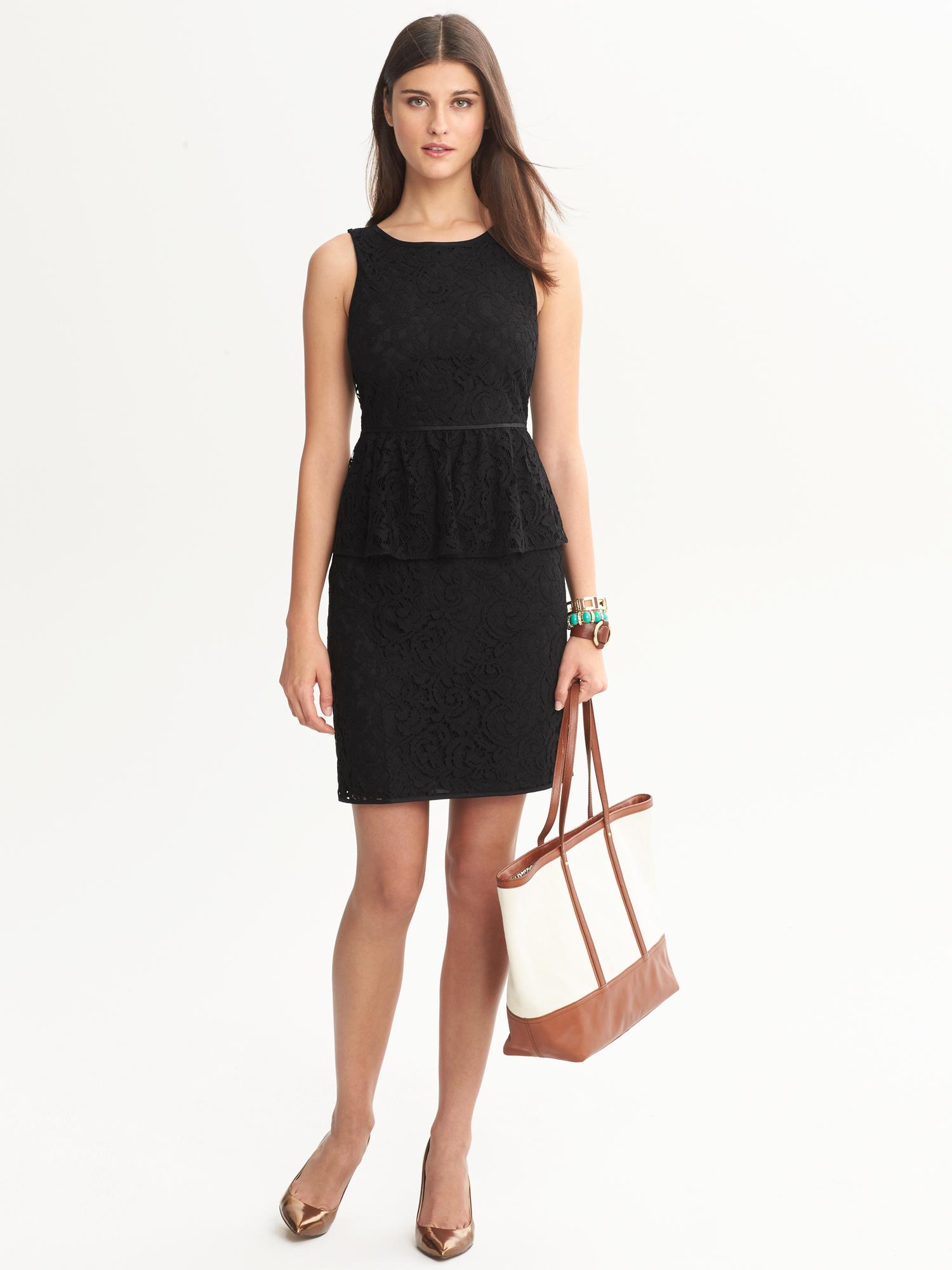 banana republic black lace dress