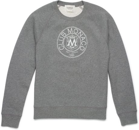 Club Monaco Heritage Sweatshirt in Gray for Men (Grey) | Lyst