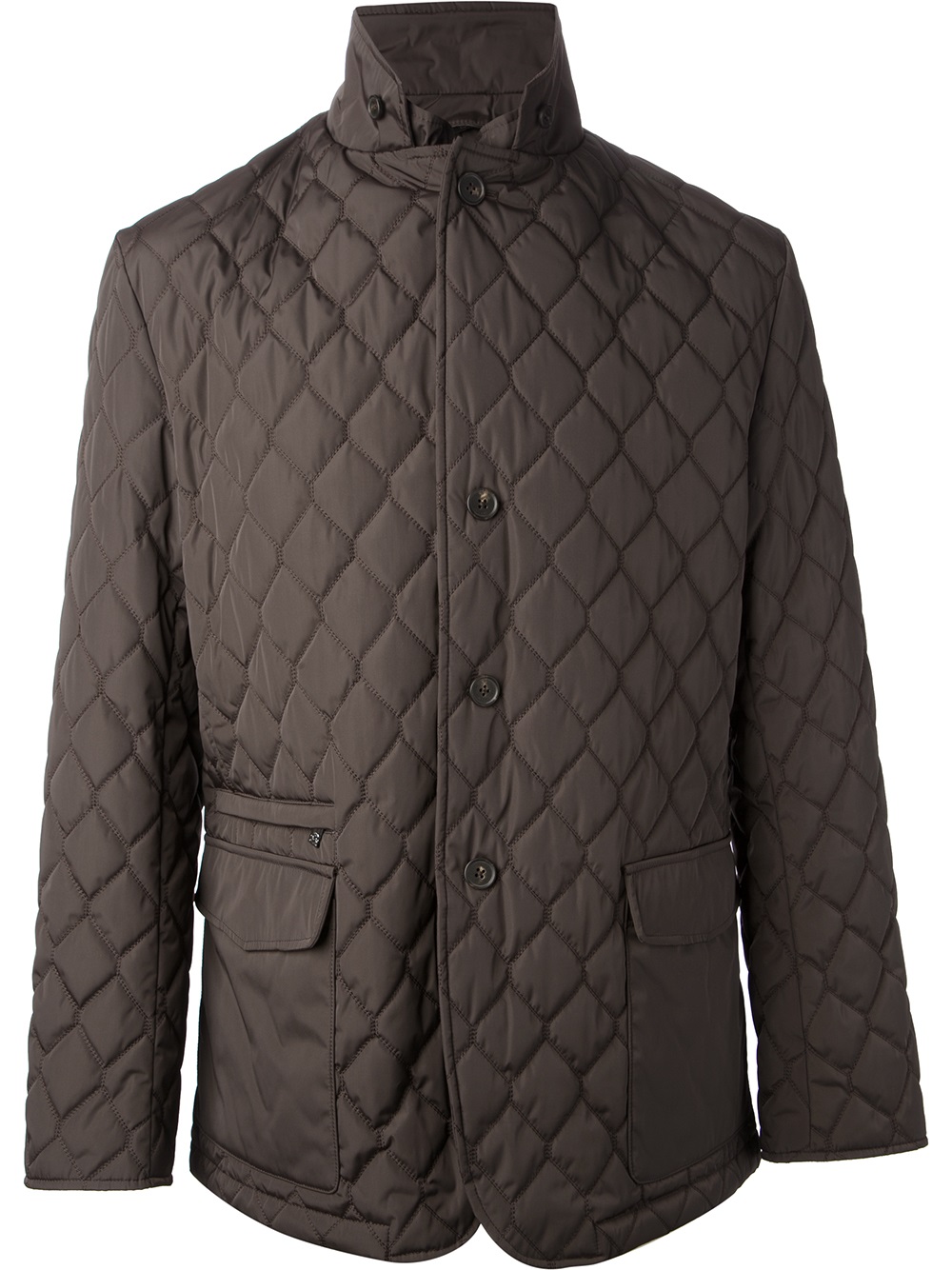 Corneliani Quilted Jacket in Brown for Men Lyst