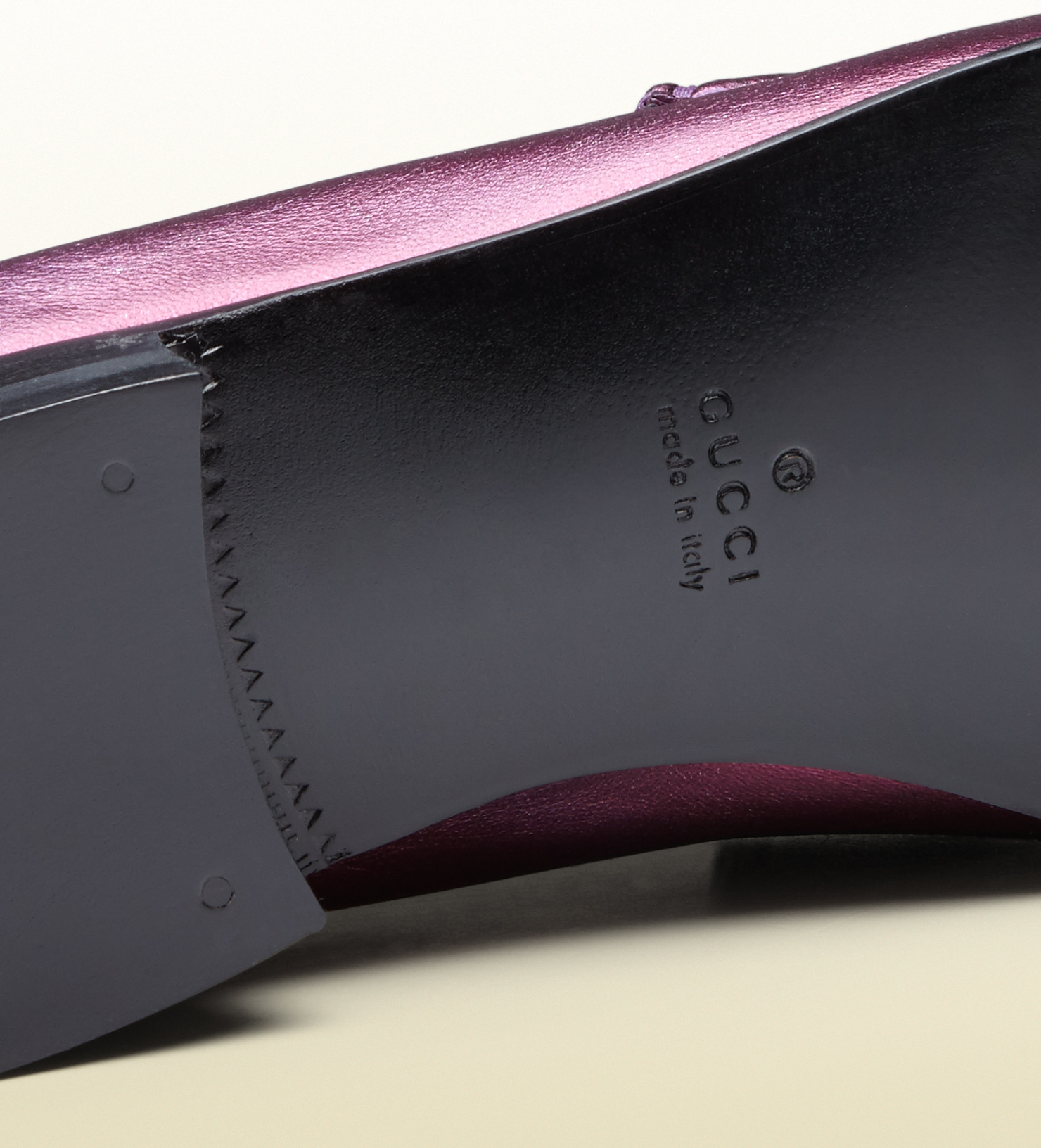 Lyst Gucci Horsebit Loafer in Metallic Leather in Purple