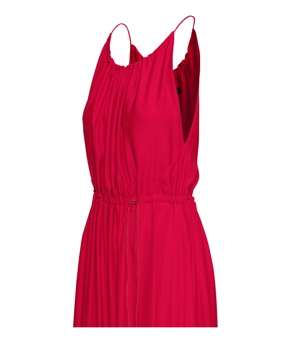h&m red maxi dress