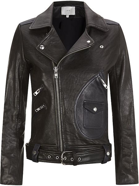 Iro Leather Biker Jacket in Black (natural) | Lyst