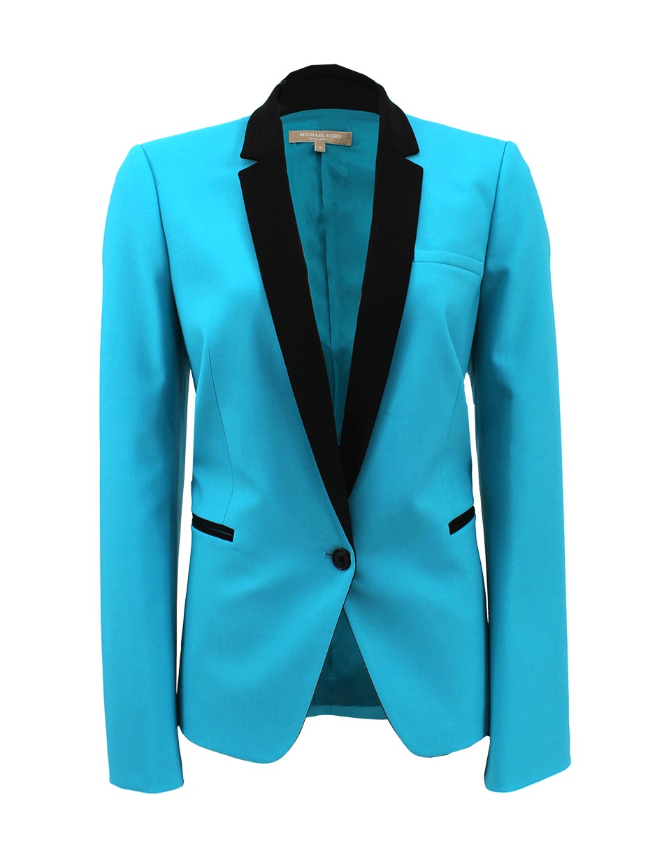 Michael Kors One Button Tuxedo Jacket in Blue | Lyst