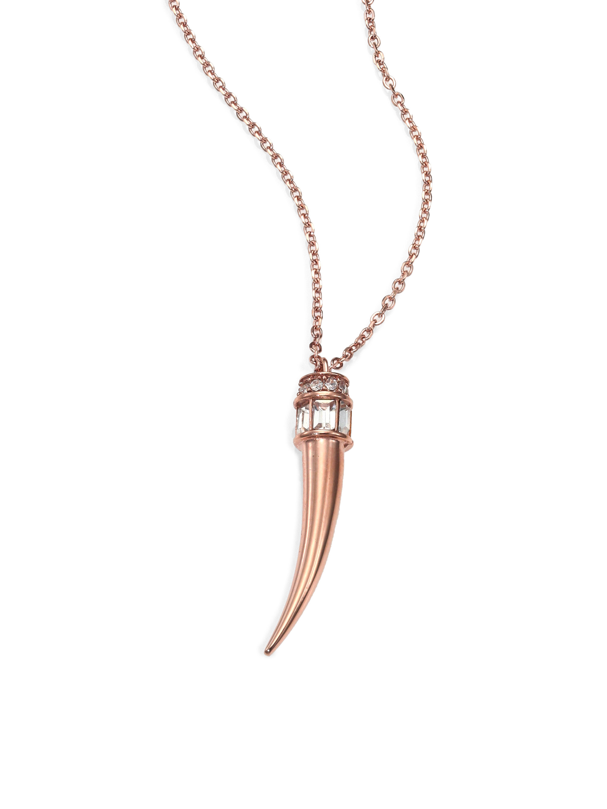michael kors gold horn necklace