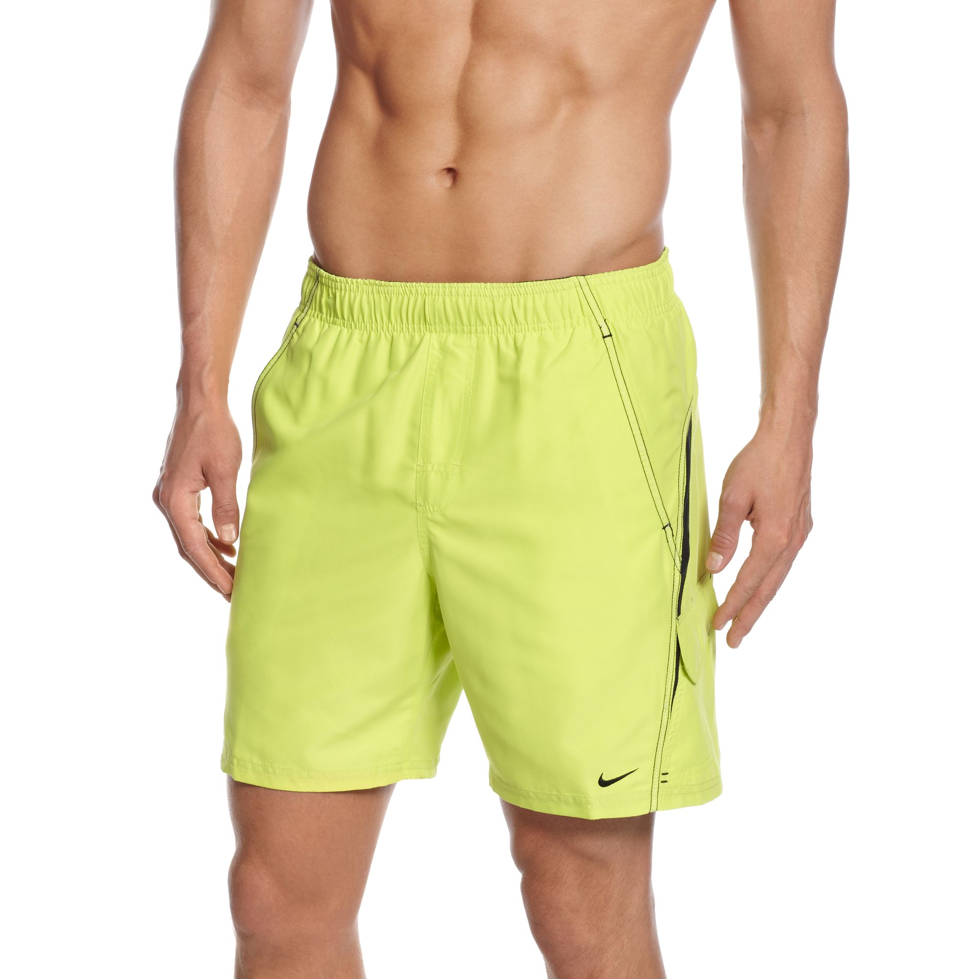 yellow nike swim trunks