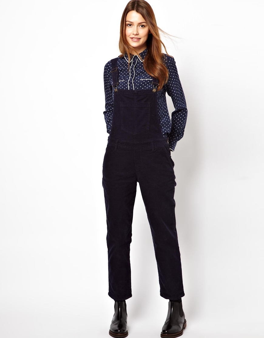 Navy blue corduroy overalls Clearance
