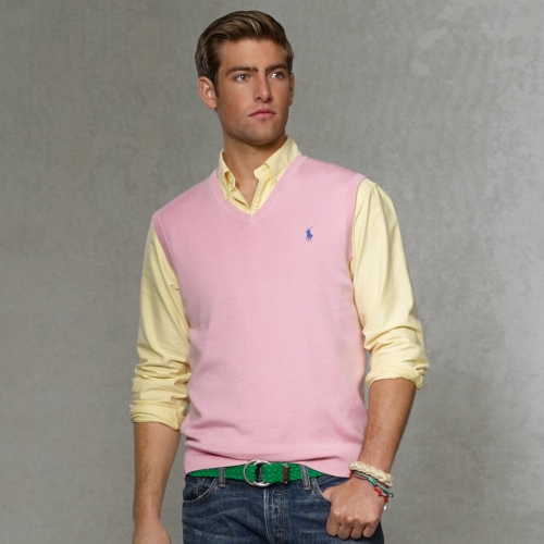 pink polo vest