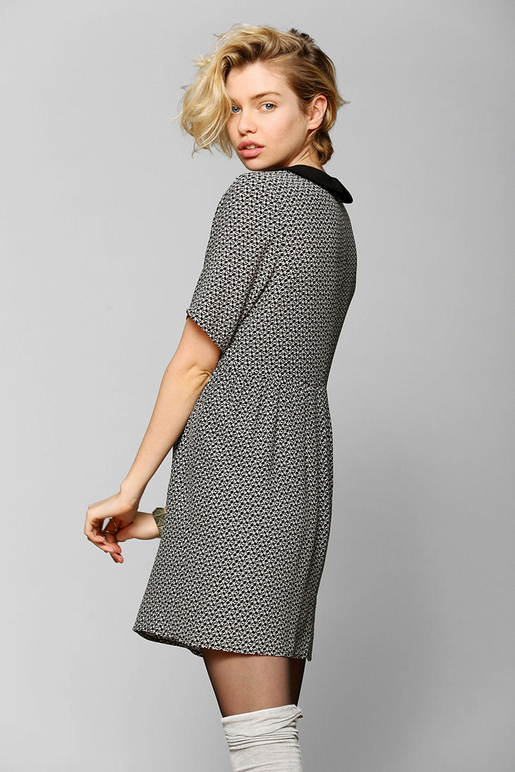 Urban Outfitters Contrast Collar Babydoll Dress Lyst