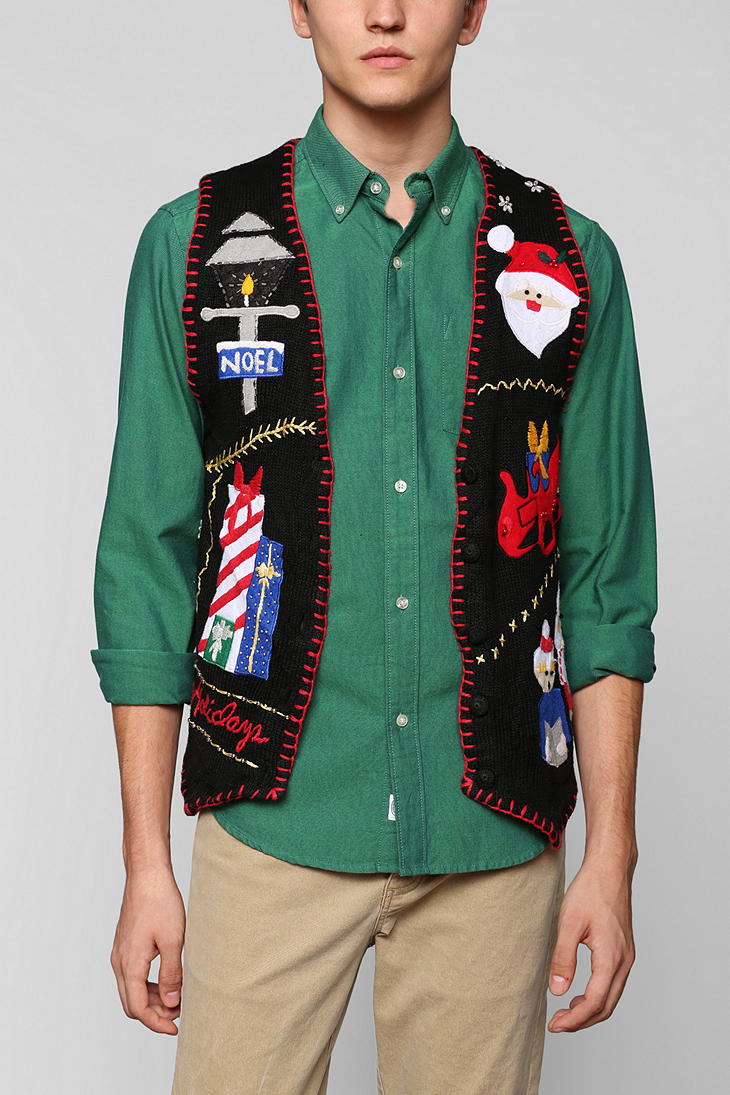 vintage christmas vest