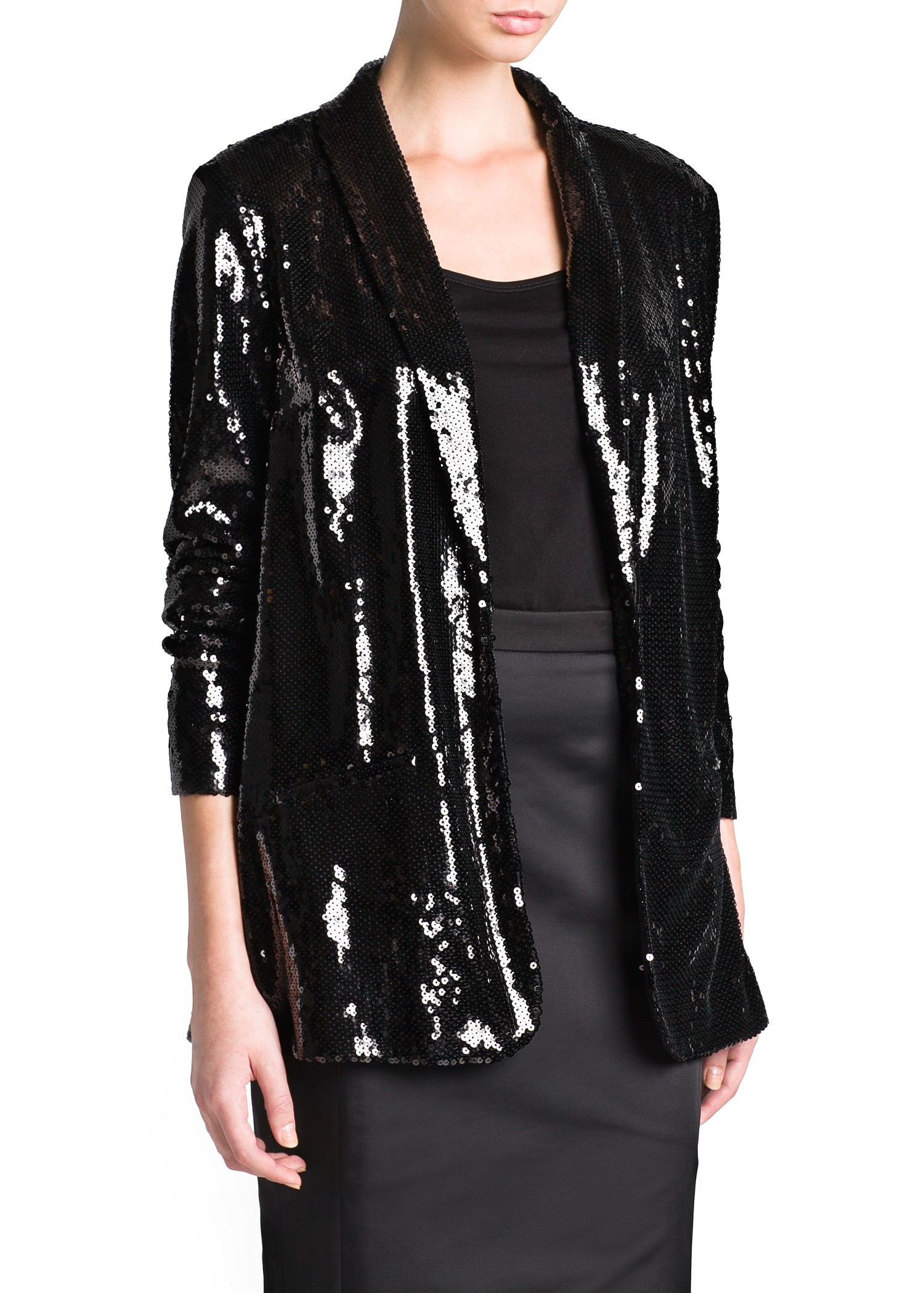 mango black blazer