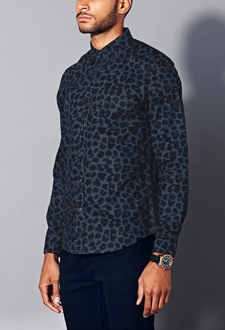 black and leopard print sweatshirt