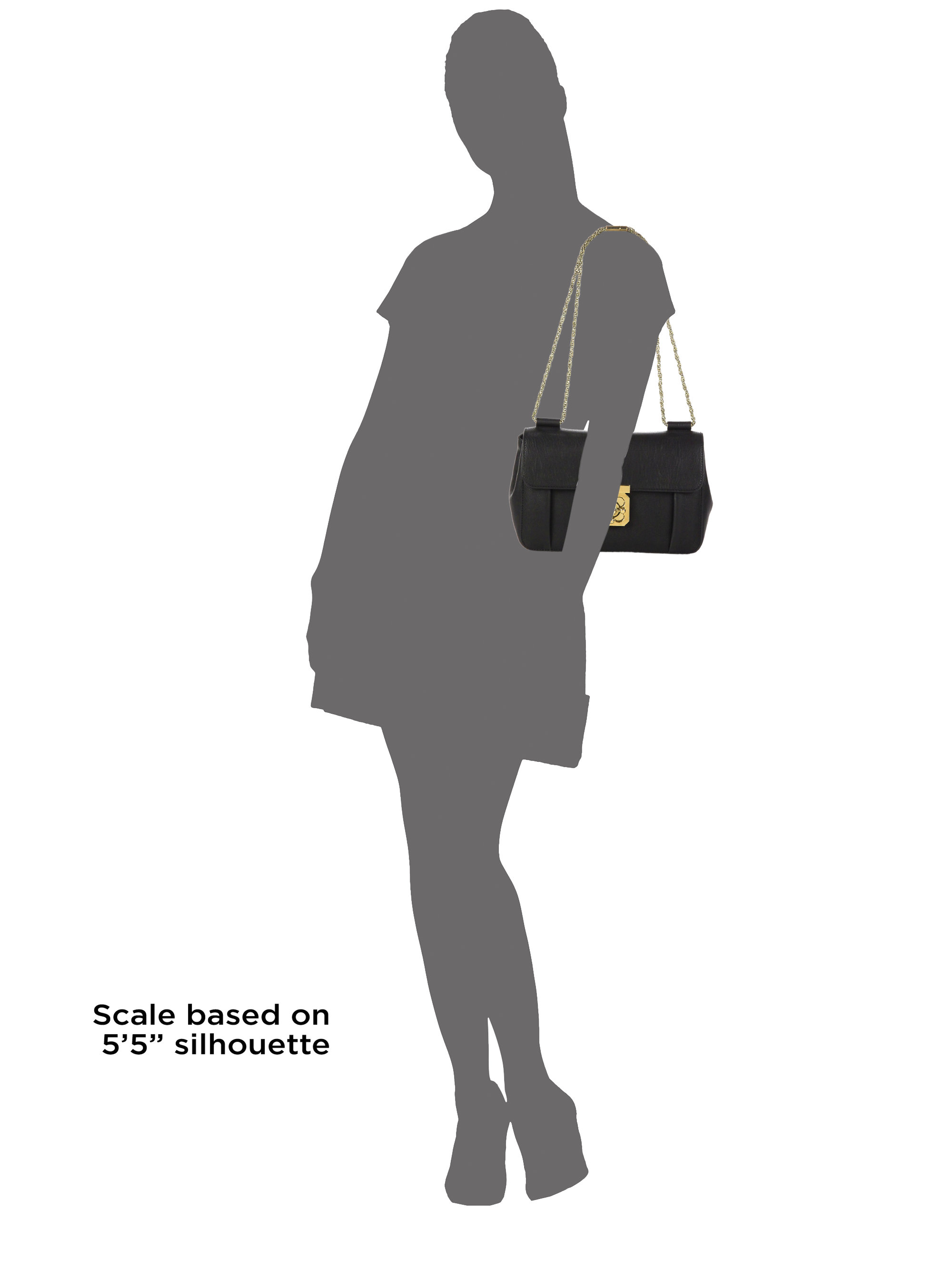 Chlo Elsie Medium Shoulder Bag in Black | Lyst  