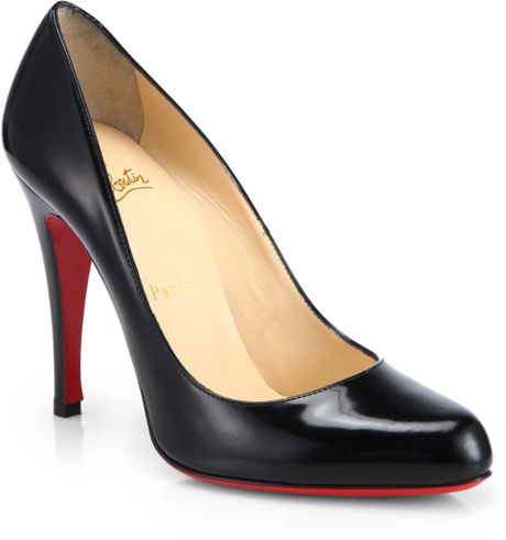 Christian Louboutin Decollete Jazz Calfskin Pumps in Black | Lyst