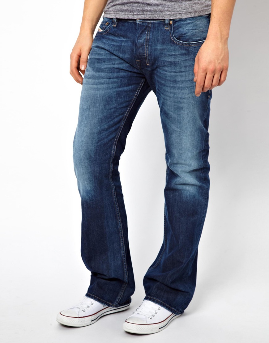 DIESEL Denim Jeans Zatiny Bootcut 8xr Mid Wash in Blue for Men - Lyst