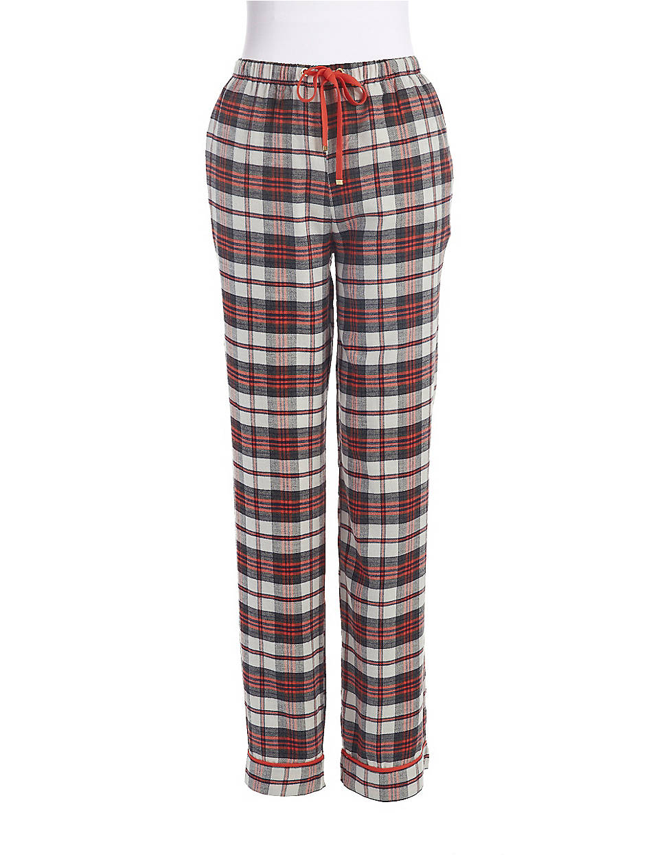 Dkny Plaid Pajama Pants in Red | Lyst