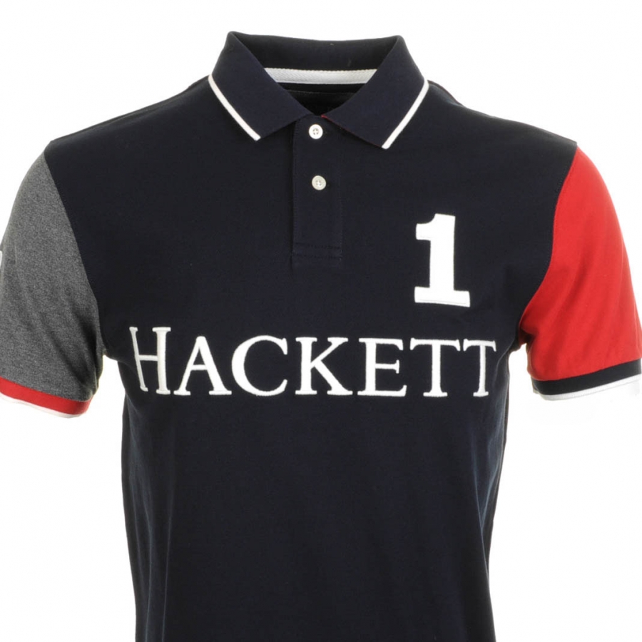 Hackett London Number Polo T Shirt in Navy (Blue) for Men - Lyst