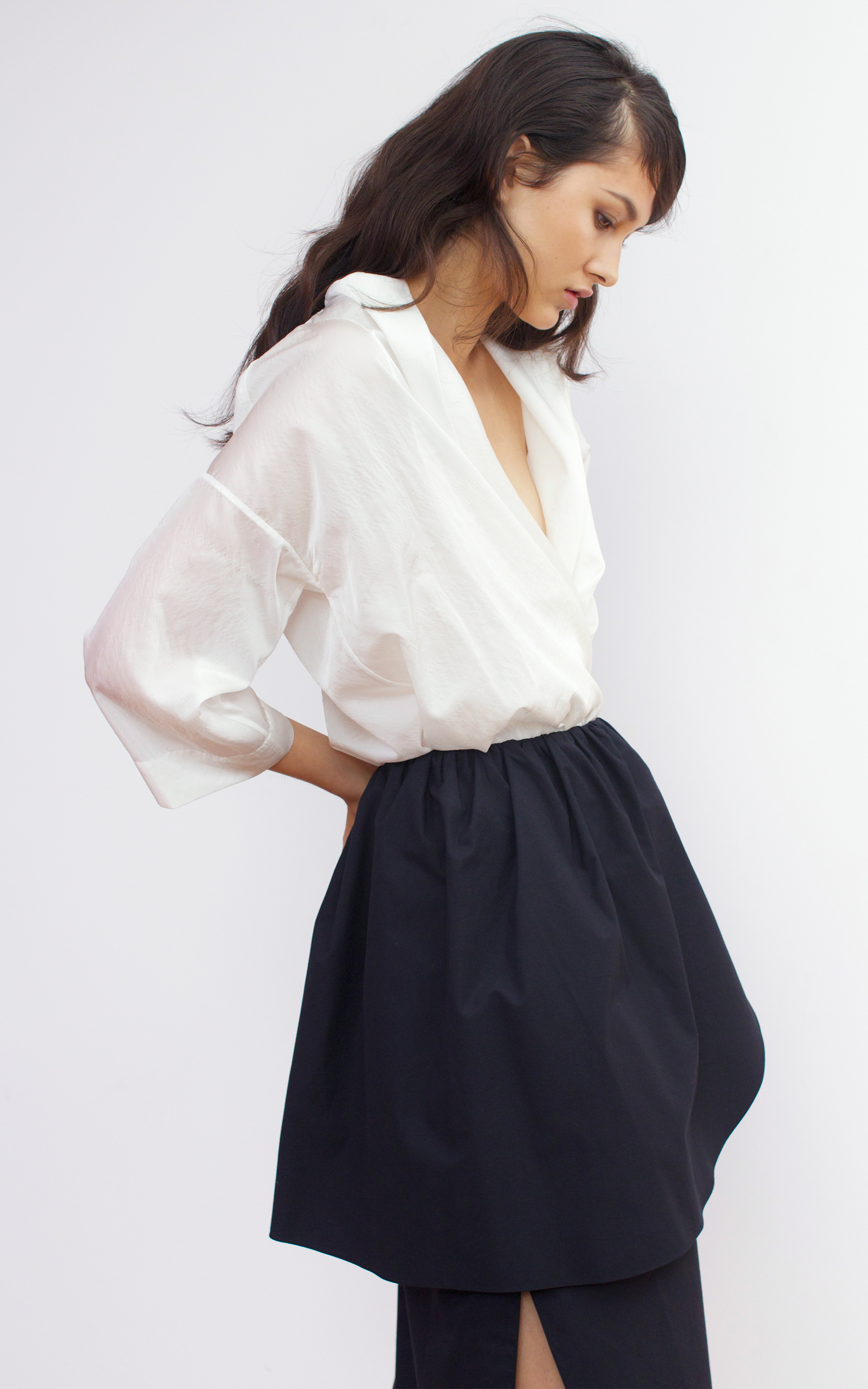 womens shawl collar shirt