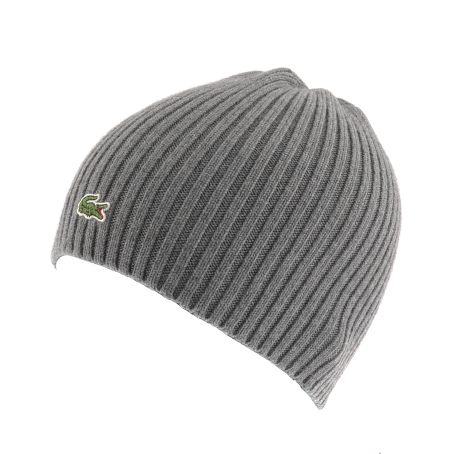 lacoste beanie grey