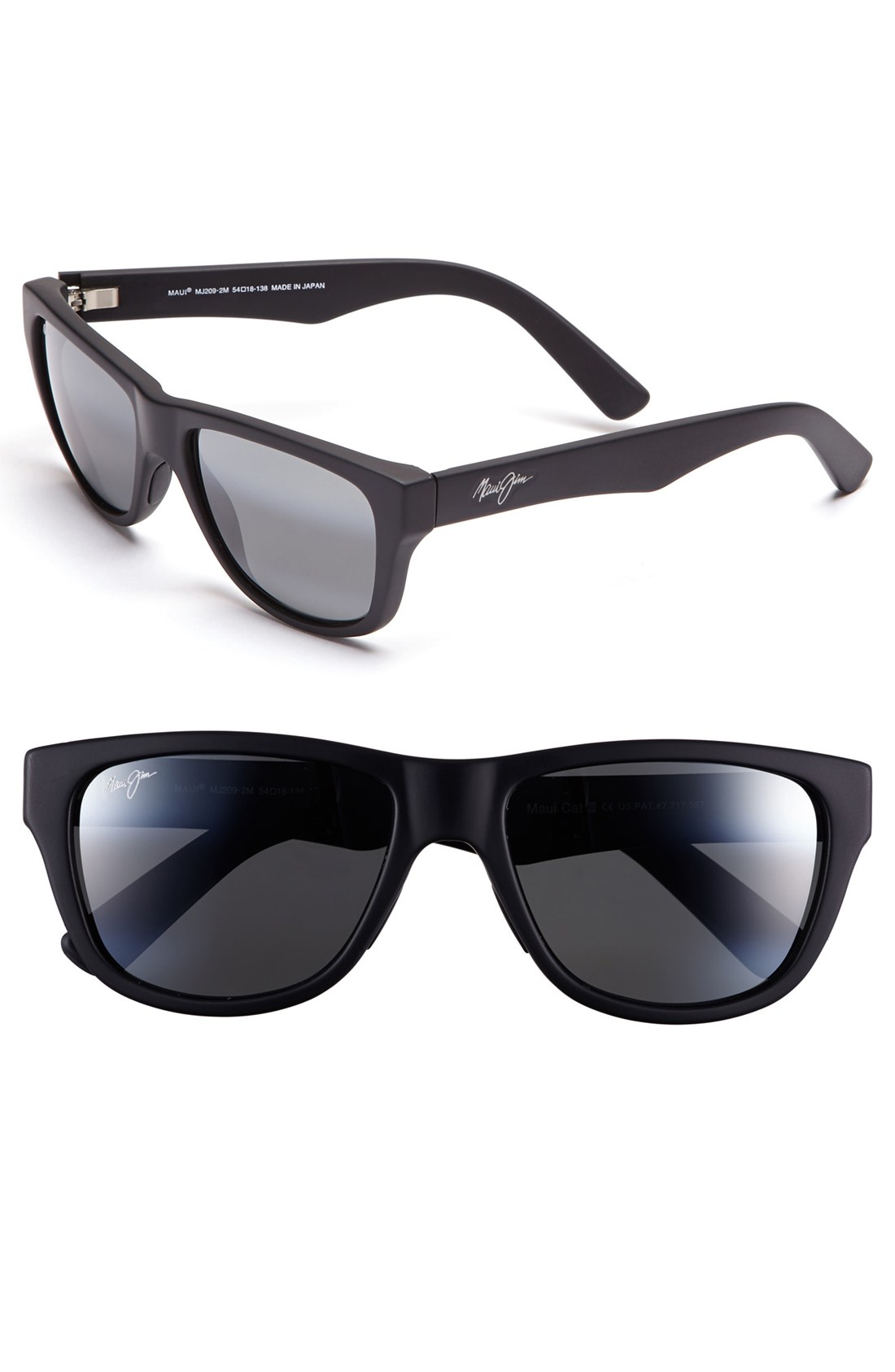 Maui Jim Maui Cat Iii 54mm Sunglasses in Black for Men (Matte Black ...