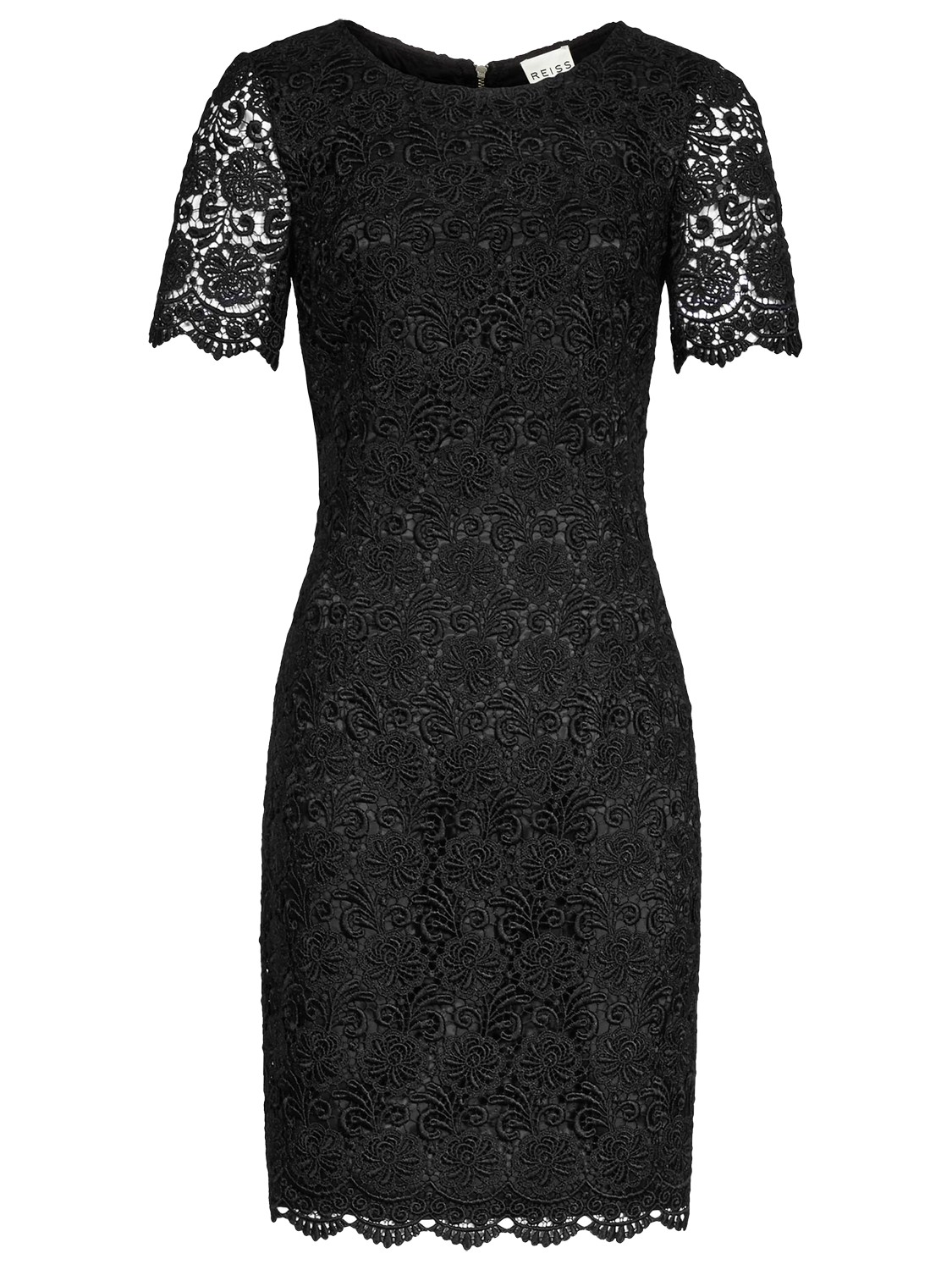 Reiss Swift Guipure Lace Shift Dress in Black | Lyst