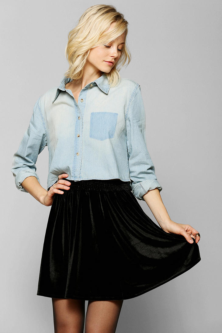 Urban Outfitters Bdg Cropped Chambray 