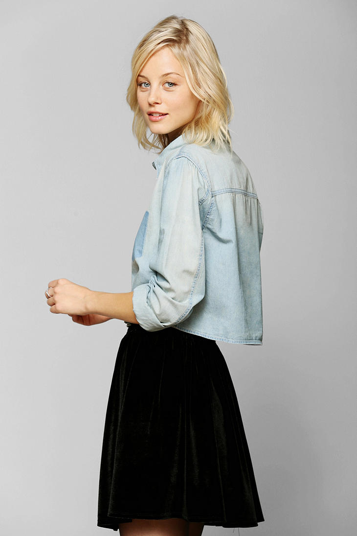 Urban Outfitters Bdg Cropped Chambray 