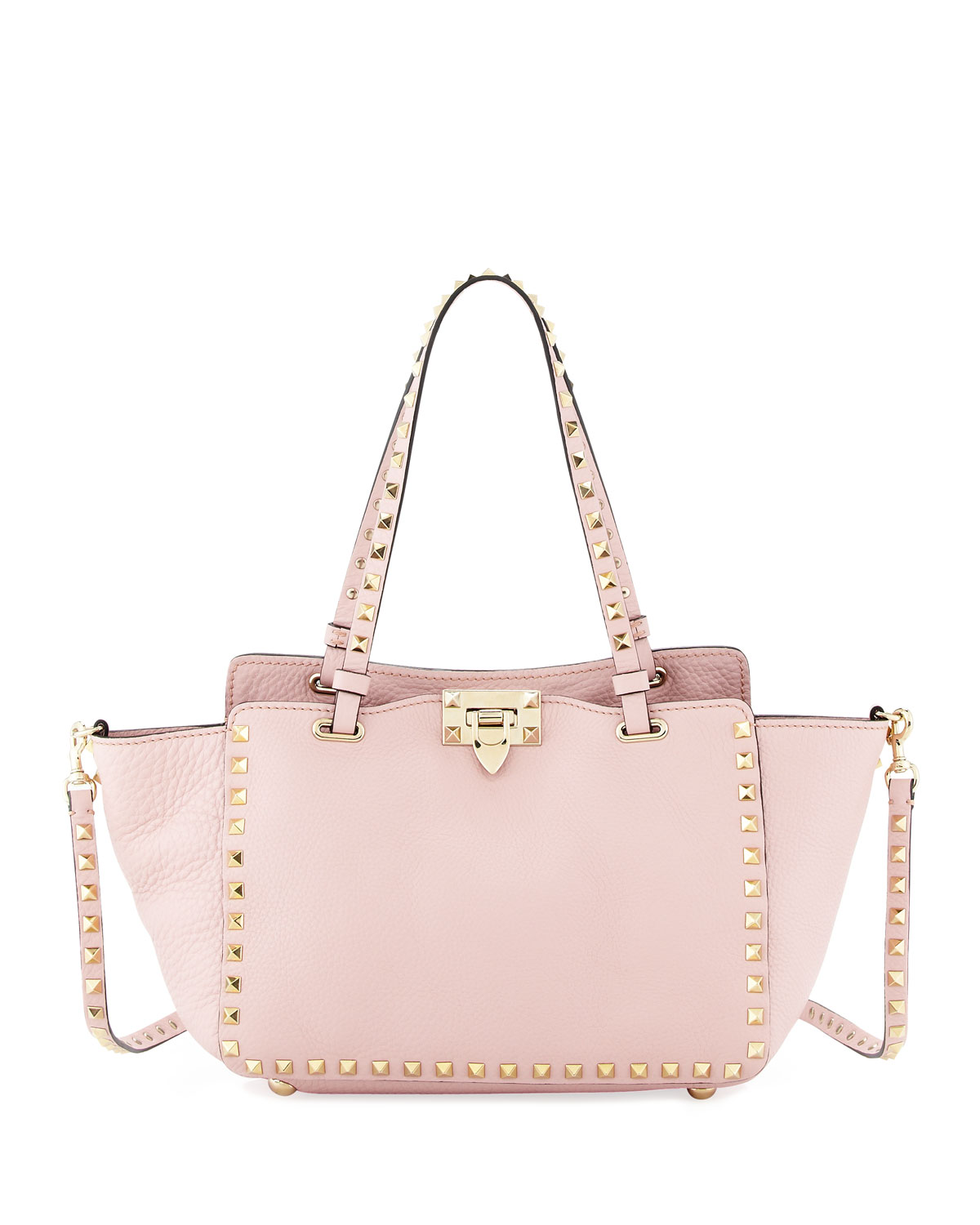 Lyst - Valentino Rockstud Mini Tote Bag Light Pink in Pink