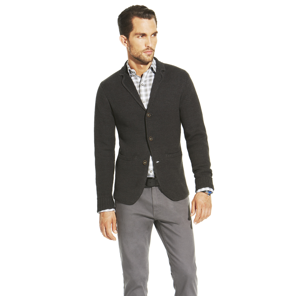 Vince Camuto Sweater Blazer in Gray for Men (CHARCOAL) | Lyst