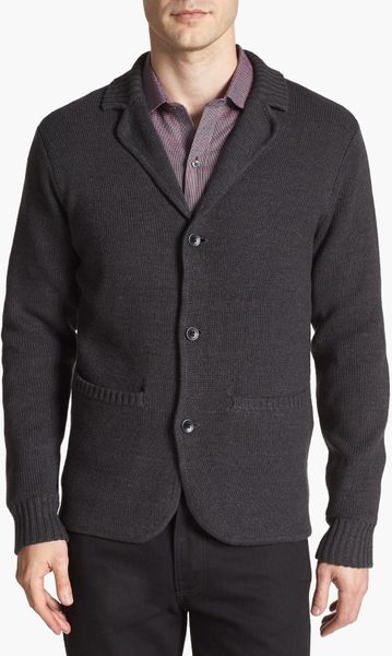 Vince Camuto Regular Fit Sweater Knit Blazer in Gray for Men (Charcoal ...