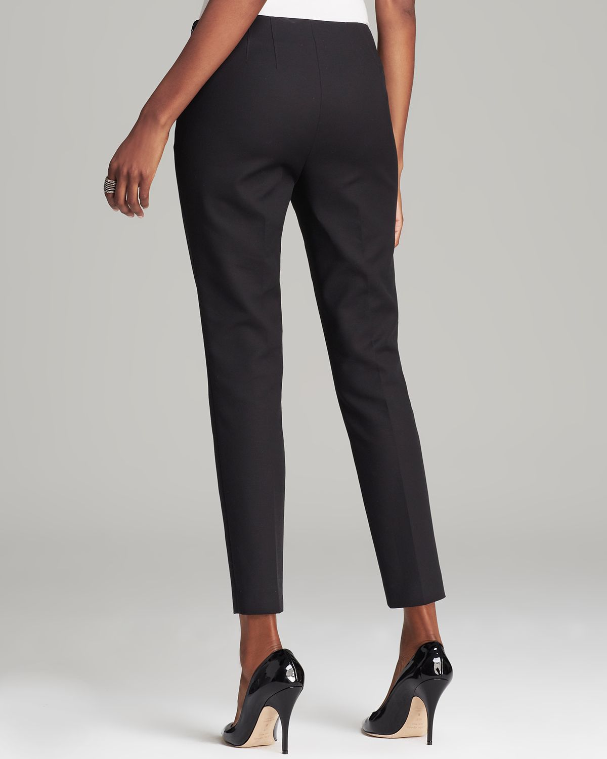 Vince Camuto Side Zip Ankle Pants in Black - Lyst