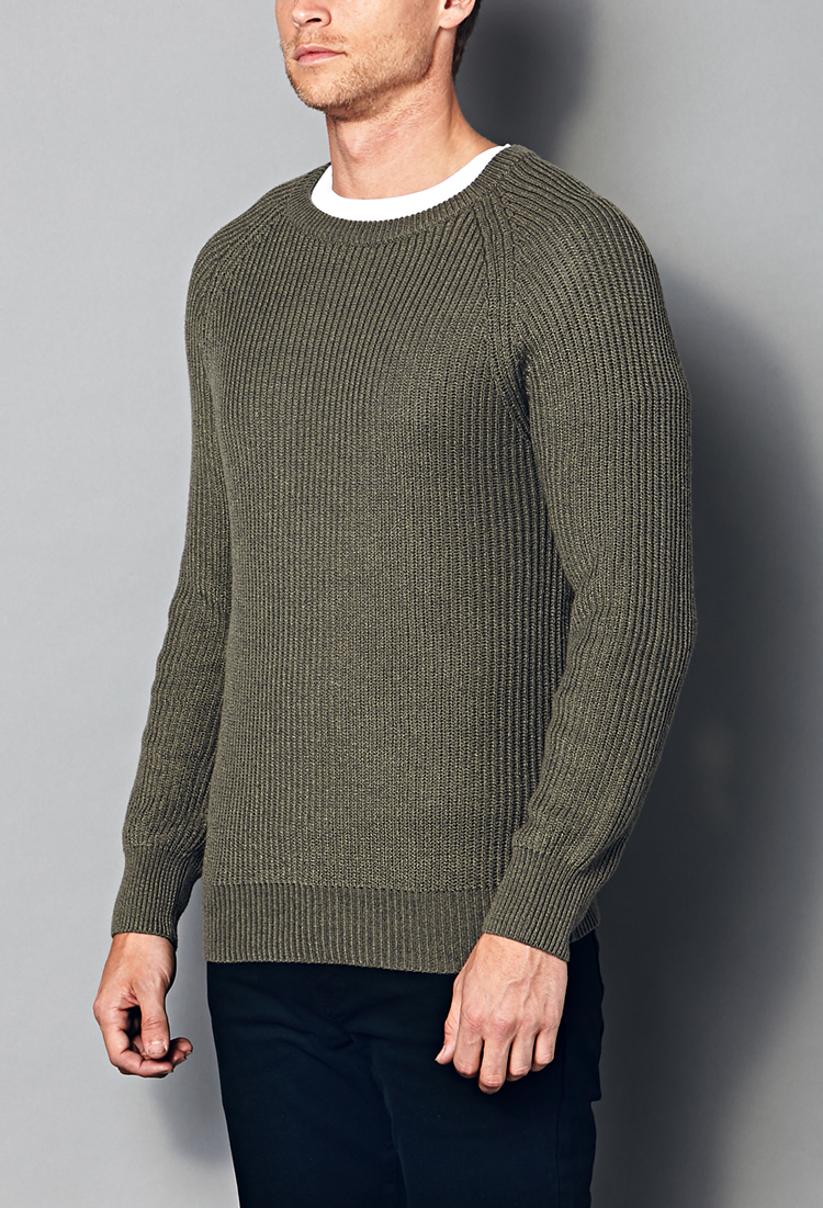 olive green mens jumper