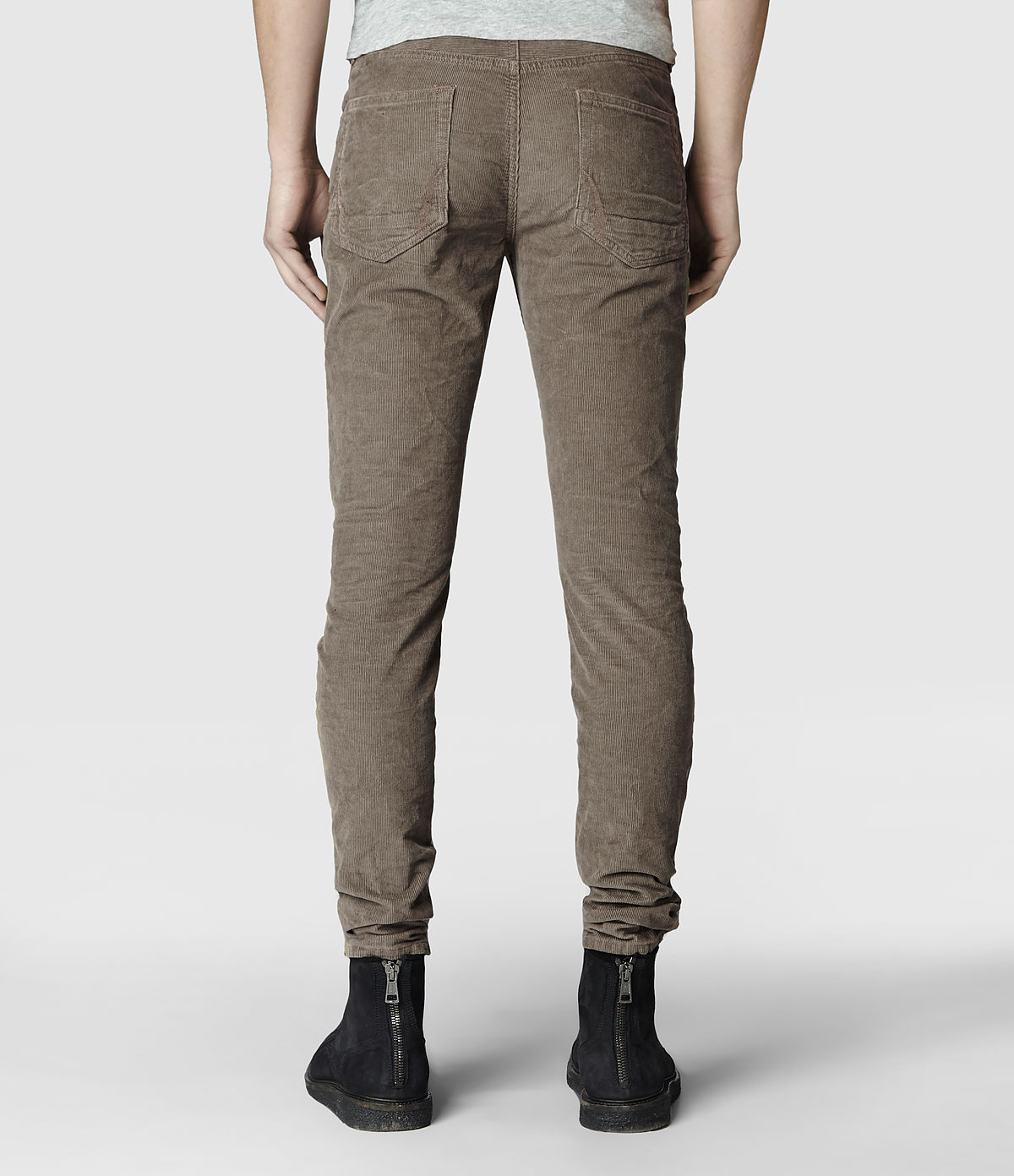 AllSaints Corduroy Iggy Jeans in Khaki 