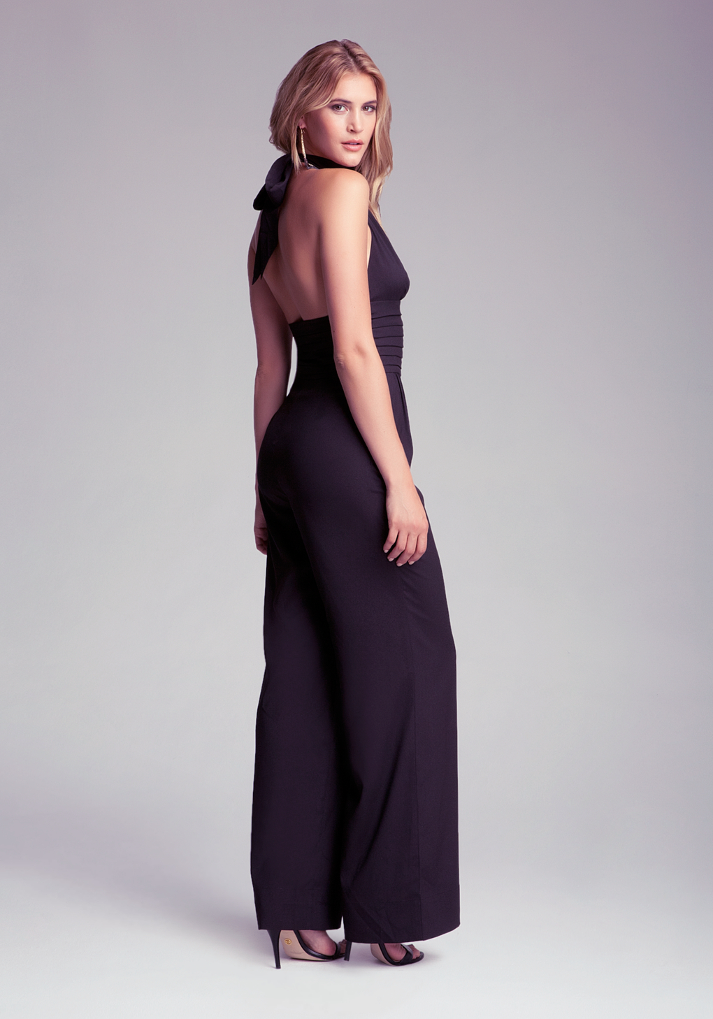 bebe halter jumpsuit