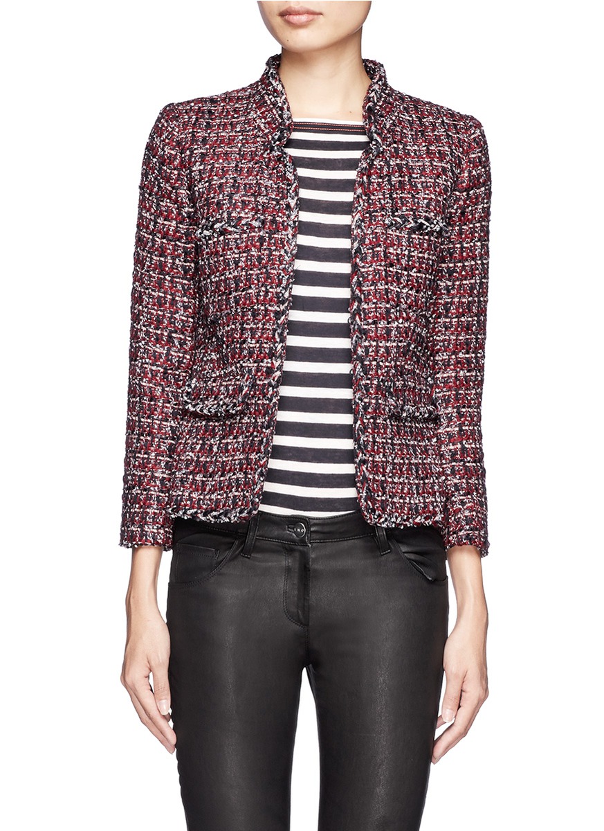 multi coloured tweed jacket