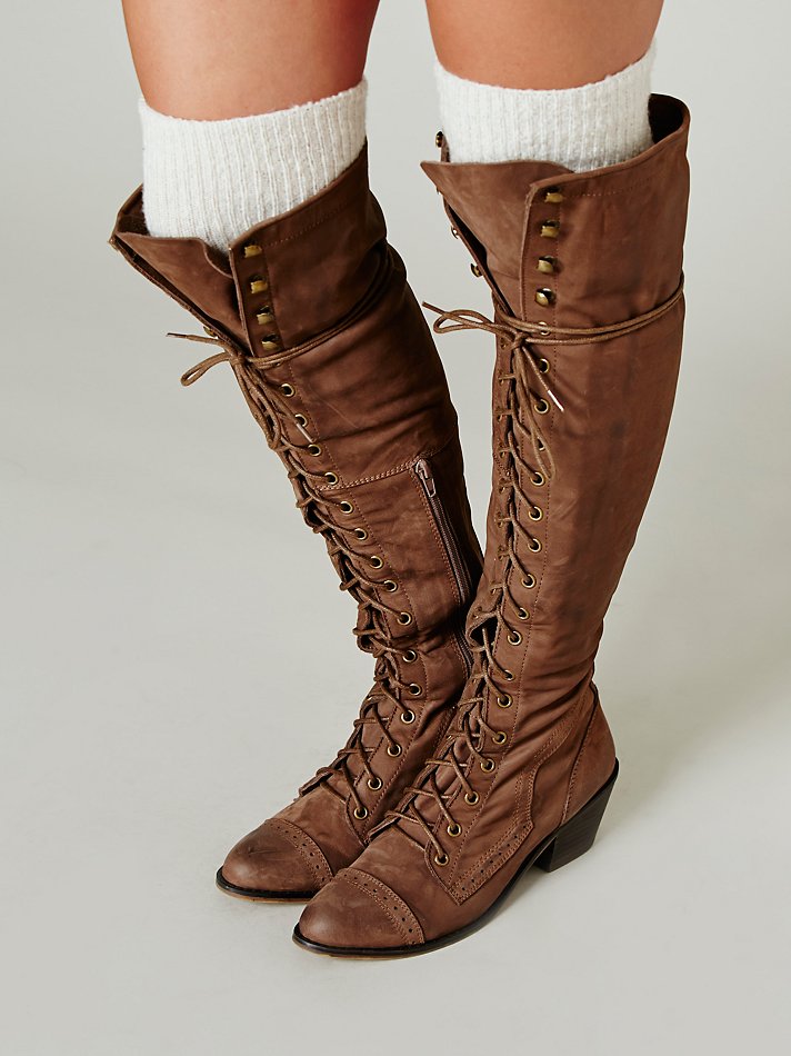Jeffrey Campbell Joe Lace Up Boot in Brown | Lyst