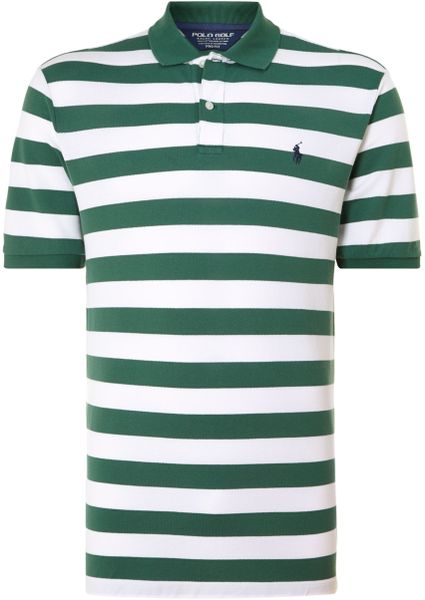 Ralph Lauren Golf Classic Block Striped Polo Shirt in Green for Men ...