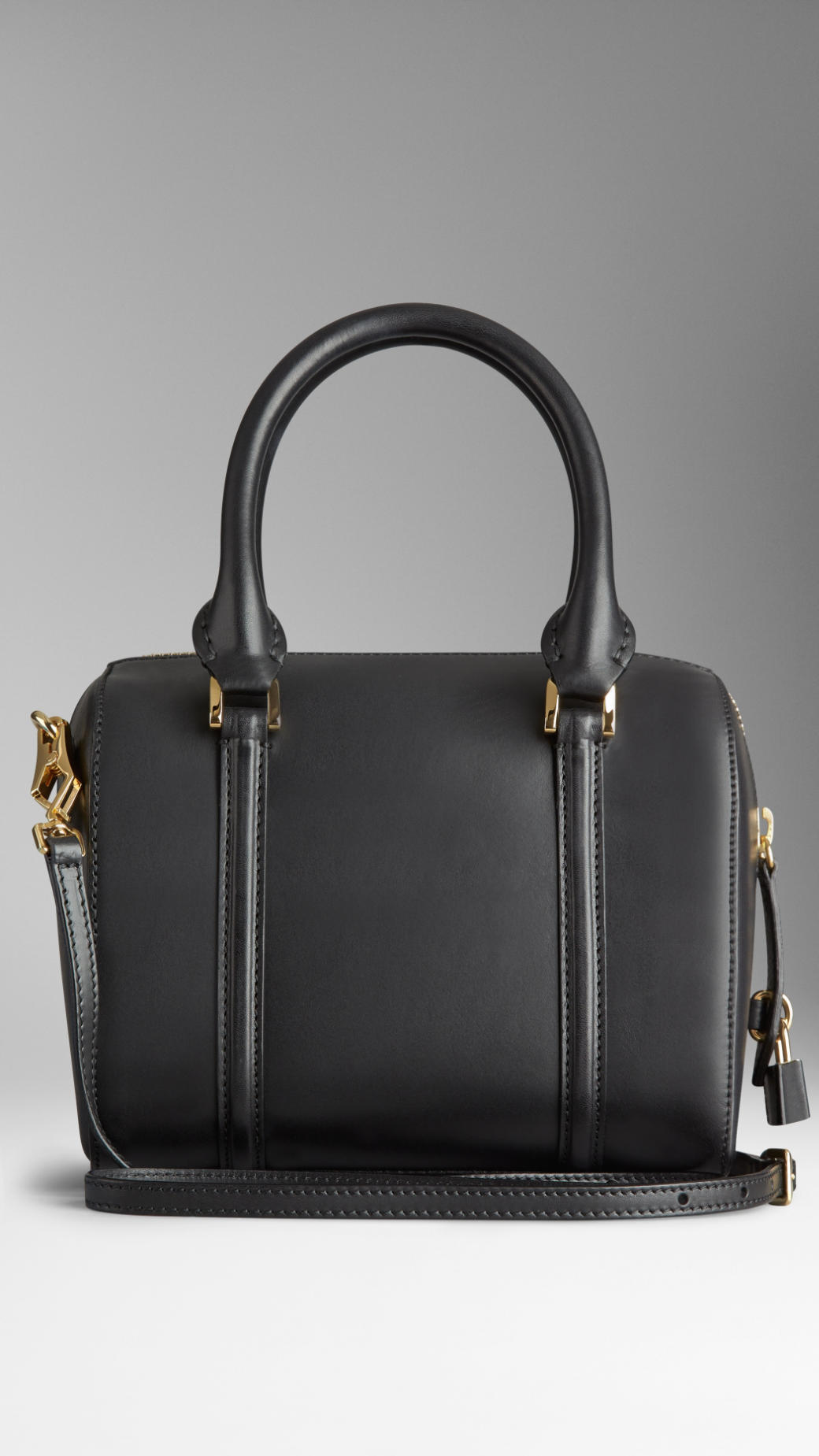Burberry Small Sartorial Leather Bowling Bag in Black Lyst