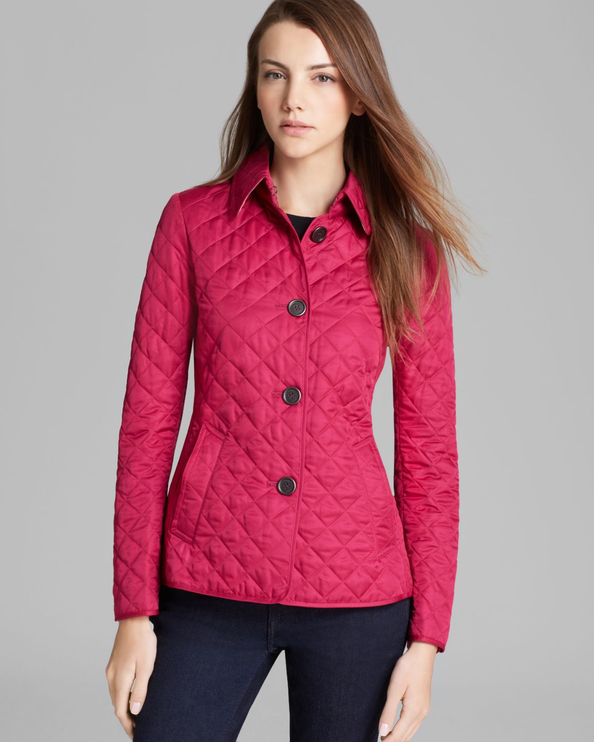 Burberry Brit Copford Quilted Jacket in Bright Magenta (Purple) - Lyst