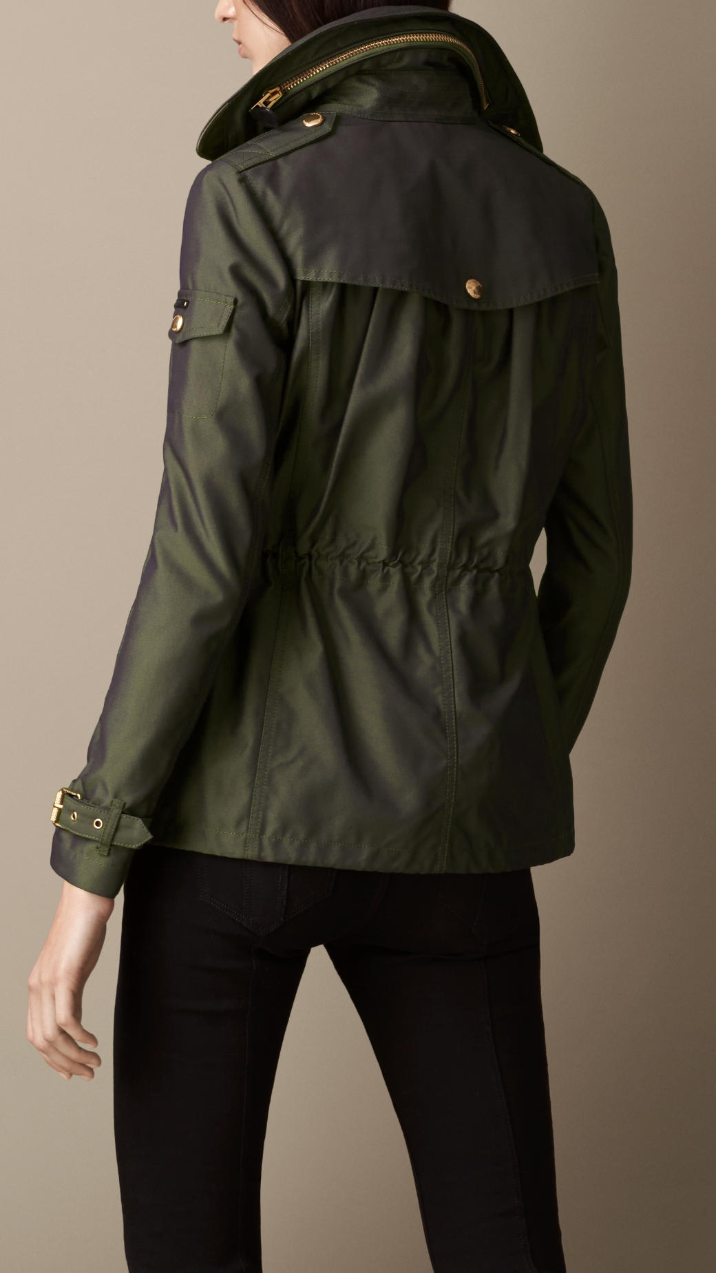 Burberry Resinated Field Jacket with Removable Gilet in Natural - Lyst