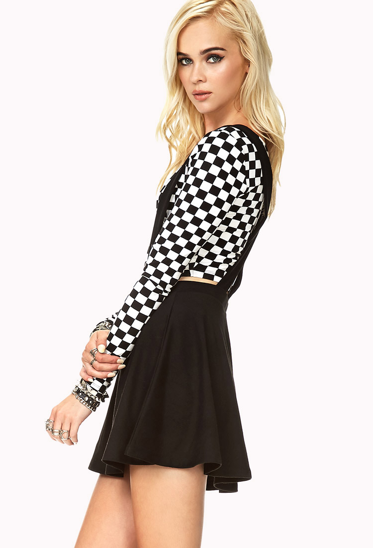 Lyst - Forever 21 Street-Chic Overall Dress in Black