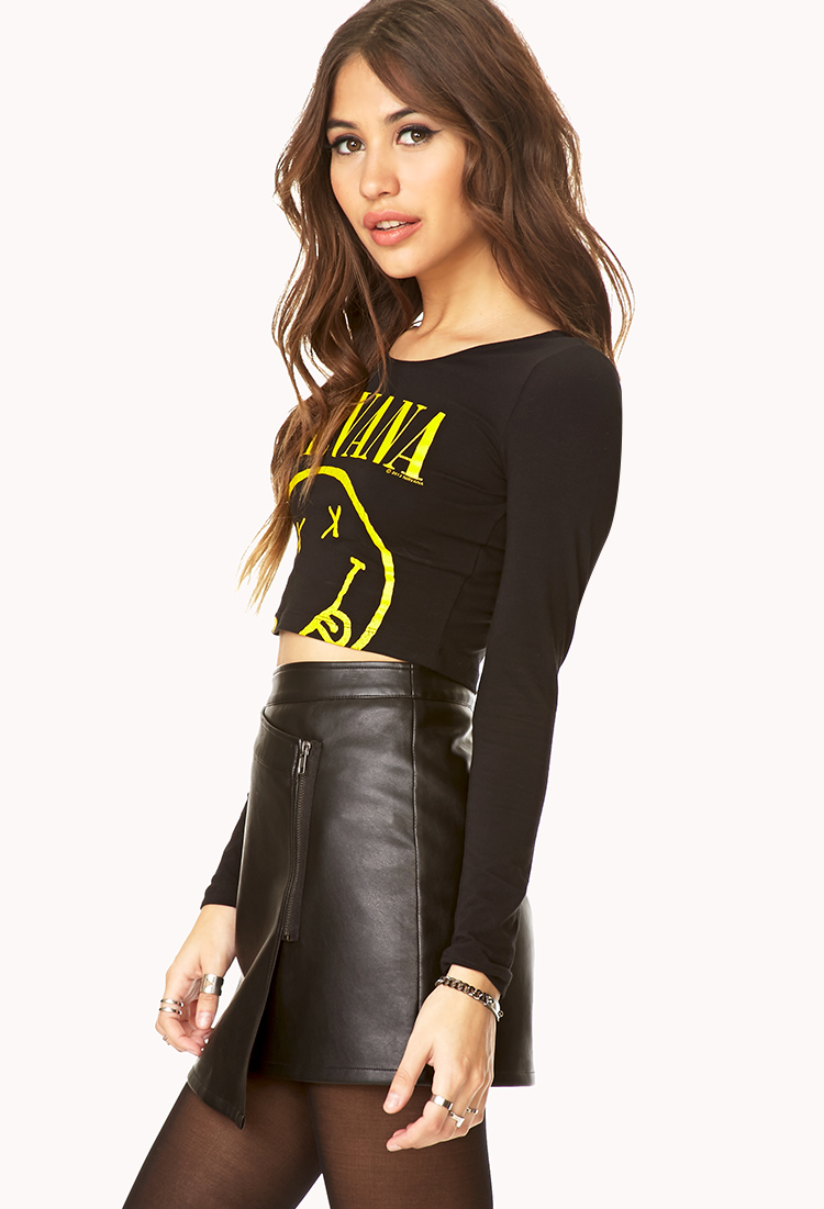 nirvana crop top forever 21