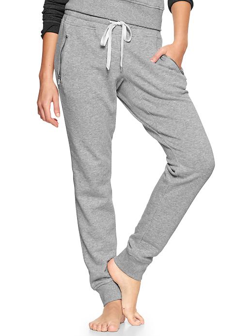 Gap Fleece Sweatpants in Gray (heather gray) | Lyst