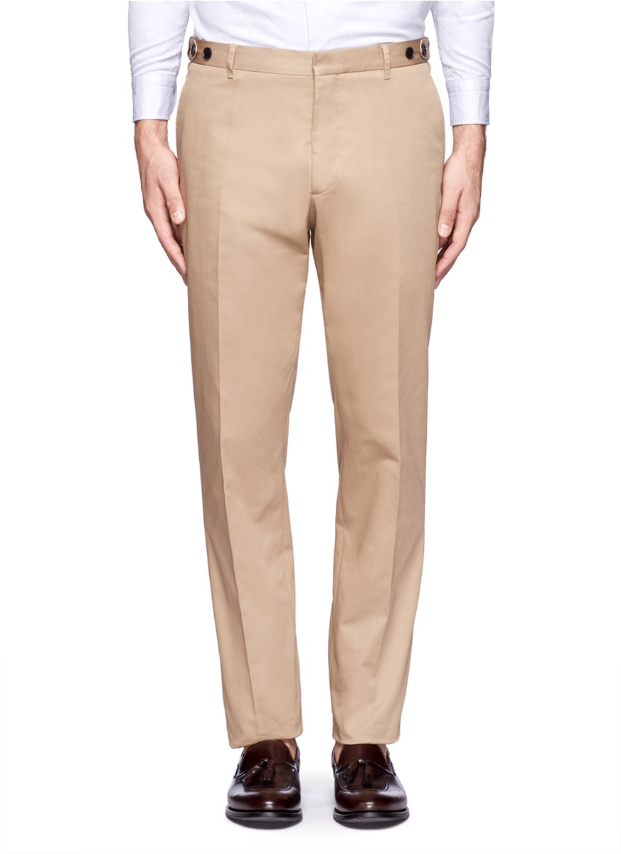 Cotton Chinos in Brown for Men 