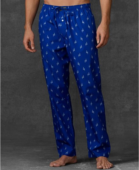 Ralph Lauren Novelty Print Woven Pajama Pants in Gray for Men ...